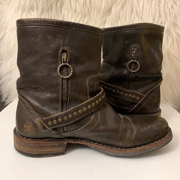 Fiorentini + Baker Eternity Eli Leather Brown Buckle Boots - Picture 8 of 16
